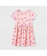 Cat & Jack Toddler Girls Dress with Pink Rainbows and Hearts, 18M - New! - £6.31 GBP