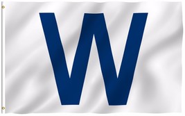 Chicago Cubs &quot;W&quot; Win Flag Mlb 3&#39; X 5&#39; - £12.36 GBP