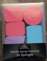 Studio Selection ~ Cosmetic Sponges ~ 24 Sponges In Pack  ~ Multiple Col... - $12.40