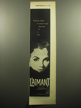 1958 Coty L'Aimant Perfume Ad - makes a woman more feminine to a man - $18.49
