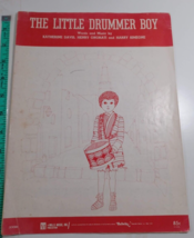 Vintage 1960 Belwin Mills The Little Drummer Boy Sheet Music Christmas  - $7.92