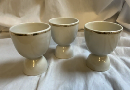3 Vintage Johnson Brothers Gold Trim Egg Cups - £6.99 GBP