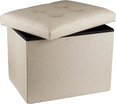 The Alasdo Storage Ottoman Folding Rectangle Cube Coffee Table Multipurpose Foot - £31.11 GBP