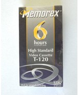 Blank Memorex 6hr VHS High Standard Video Cassette Tape T-120 Lot of 2 ... - $29.72 CAD