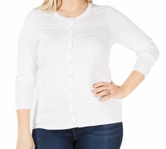 allbrand365 designer Womens Plus Size Textured Cardigan,Bright White,1X - $44.99