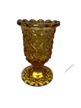 Vintage Viking Mid Century Amber Glass Vase - £23.23 GBP