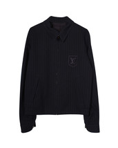 Louis Vuitton Logo Embroidered Front Zip Striped Jacket In Cotton Men B Size 46 - $696.35