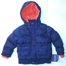 Cherokee Toddler Boys Winter Puffer Hooded Jackets Coats Blue Orange Siz... - £15.77 GBP