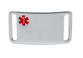 Large Medical Alert ID Tag sold without band and engraving.  Free Medical Card! - £7.96 GBP