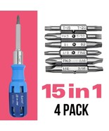 Lutz 15-IN-1 Ratcheting Screwdriver, Blue (Set of 4) - $1,691.96 MXN