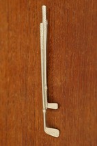 Vintage Costume Jewelry Silver Tone Metal Twin Golf Club Brooch Pin - $12.60