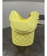 Vtg Department 56 Hen On Nest Yellow Canister Cookie Flower Pot Jar Japan - $166.48 CAD