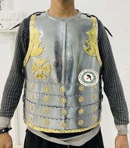 Medieval Larp Warrior Cuirass Steel Knight Body Armor Breastplate Jacket... - $232.59