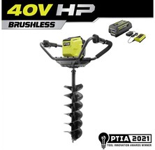 Ryobi 40V HP 8” Cordless Auger With 4AH Battery &amp; Charger RY40710 New OB... - $374.89