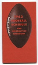 Football Schedule and Information Handbook 1962- NCAA - £43.36 GBP
