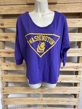 NEW Washington Huskies Blue 84 Purple Relaxed 3/4 Sleeve T Shirt Women's... - $14.84