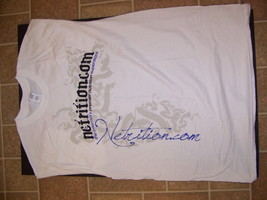 NETRITION.COM T SHIRT NETRITION WHITE MEDIUM GILDAN - $8.99