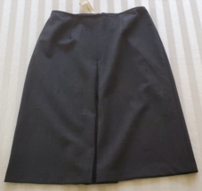 NWT Eddie Bauer Charcoal Gray Knee Length Skirt Size 4 Polyester/Wool - £19.51 GBP