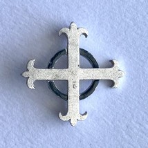 Vintage Kinney Celtic Fleury Cross Sterling Blue Enamel Pin Brooch 1” 3.5G - £23.01 GBP