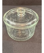 MINT! Anchor Hocking Hospitality Clear Glass Baking Dish Lid Ribbed Bowl... - £15.40 GBP