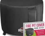 Heavy Duty Fire Pit Covers, Fit 30-36 Inch Round Gas Fire Pit - 600D Pol... - $39.83