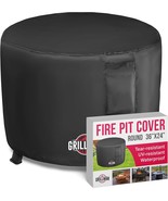 Heavy Duty Fire Pit Covers, Fit 30-36 Inch Round Gas Fire Pit - 600D Pol... - $54.62 CAD