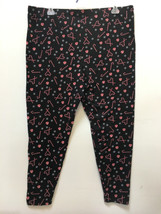 George Plus Women&#39;s Printed Candy Cane Christmas Leggings Black 4X NWT - $13.99