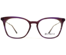 Cinzia Eyeglasses Frames CIN-5123 C1 Clear Purple Horn Gold Cat Eye 51-17-138 - £41.83 GBP