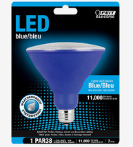 FEIT Electric BLUE LED Bulb PAR38 E26 Medium 40 Watt Equivalence Weather... - £29.89 GBP