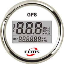 Marine Boat Auto GPS Digital Speedometer Odometer Gauge MPH KMH Knots 52mm 316L - £51.10 GBP