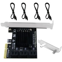 Pcie To 6-Ports Sata 3.0 6Gbps Max Speed Expansion Card For Pcs, Servers, Nas-Pl - £72.18 GBP