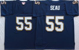 #55 Junior Seau Dark Blue Jersey - $45.00