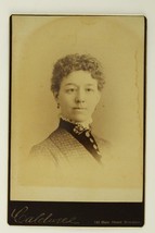 Antique Cabinet Card Family Photo CALDWELL Brockton MA Young Lady Mulatto - £14.27 GBP