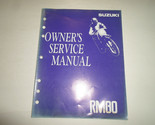 1992 Suzuki RM80 Proprietari Servizio Manuale Minor Acqua Danni Fabbrica... - $24.95