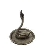 Vintage Silverplated Swan Goose Ring Holder Jewelry Tray - $340.38 MXN