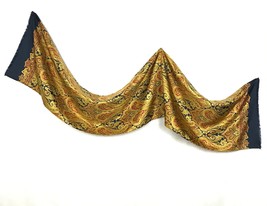 Vintage Holt Renfrew Silk Scarf Women Long Shawl, Babushka, Wrapped, Hea... - £55.08 GBP