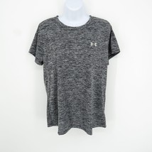 Under Armour Women&#39;s Heat Gear T-Shirt Large Black Gray New Without Tags - £10.28 GBP