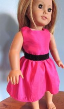 homemade 18" american girl/madame alexander/our PINK/BLACK dress doll clothes - $16.20