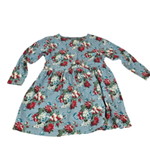 VTG 90s Y2K Gap Kids Shabby Floral Dress T Shirt Prairie Chic Boho XS 4 Blue - £15.63 GBP
