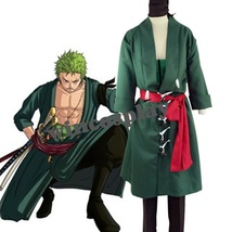 One Piece Cosplay Roronoa Zoro Costume Outfits Halloween Carnival Suit Full Set - £56.29 GBP