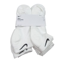 Nike Everyday Cushion Low Socks White 6 Pack Mens Size 8-12 NEW SX7672-100 - $26.99