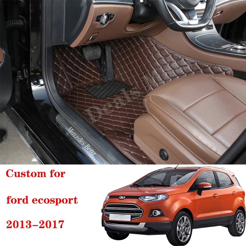 Car Floor Mats For Ford Ecosport 2013 2014 2015 2017 Custom Waterproof Leather - $85.52+