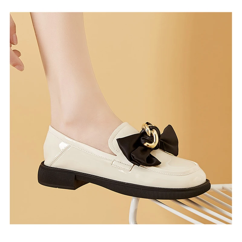 Winter Shoes Women Female Footwear Oxs Round Toe  Platform Loafers With  Autumn  - £124.61 GBP
