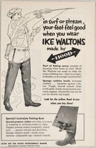 1952 Print Ad Ike Waltons Fishing Boots &amp; Waders Hood Rubber Co. Watertown,MA - £10.60 GBP