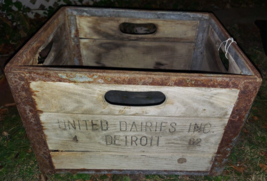 United Dairies Inc. DETROIT Milk Crate 1962 Vintage - £117.36 GBP