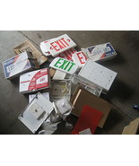 HUGE Exit Sign LOT Face Plates, Housings, Mounting Kits, Lithonia Quantu... - $3,257.01 MXN