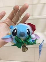 Disney Stitch in Wreath plush doll keychain. New Year Theme pretty and rare item - £13.58 GBP