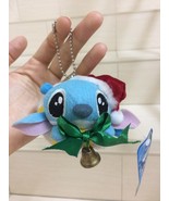 Disney Stitch in Wreath plush doll keychain. New Year Theme pretty and r... - £13.58 GBP
