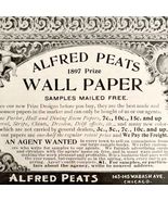 Alfred Peats Wall Paper 1897 Advertisement Victorian Home Decor Agent DW... - $367.87 MXN