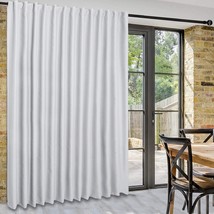 Dwcn Patio Sliding Door Curtains - Extra Wide Curtains For Glass, Greyish White - $41.99